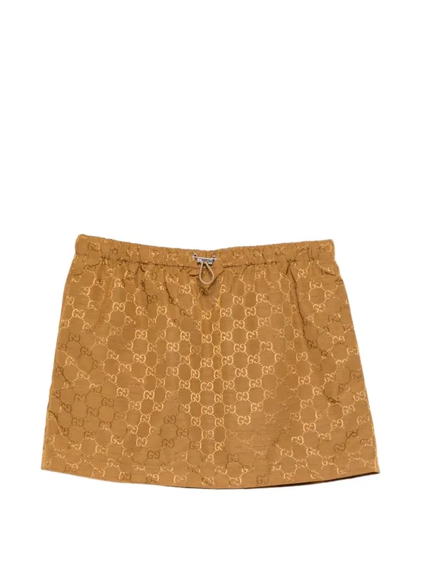 Gg Nylon Mini Skirt - Gucci