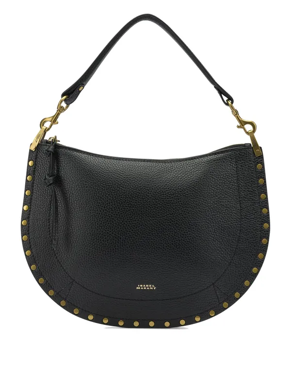 Oskan Soft Zip Shoulder Bags Black - Isabel Marant