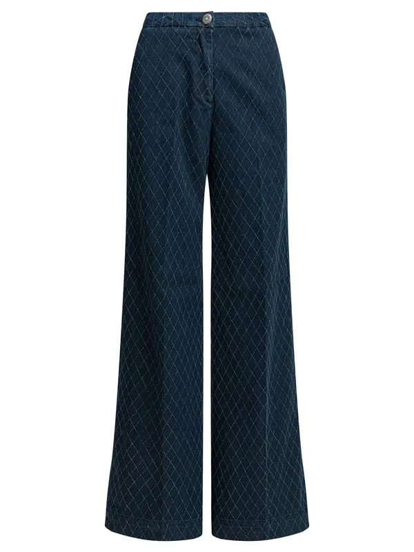 Flare Pin Diamond Jeans Blue - Shaft Jeans