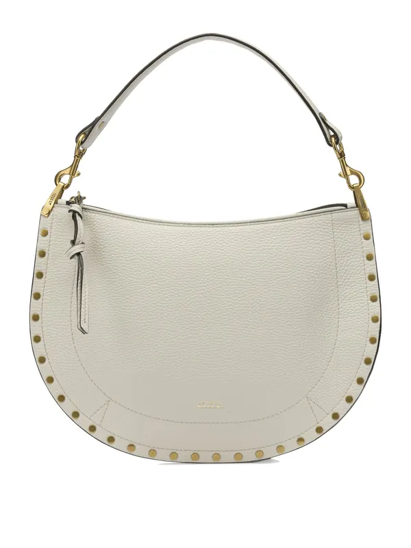 Oskan Soft Zip Shoulder Bags White - Isabel Marant