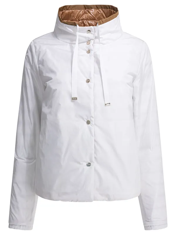 Reversible Short Down Jacket Jackets And Coats White - Herno