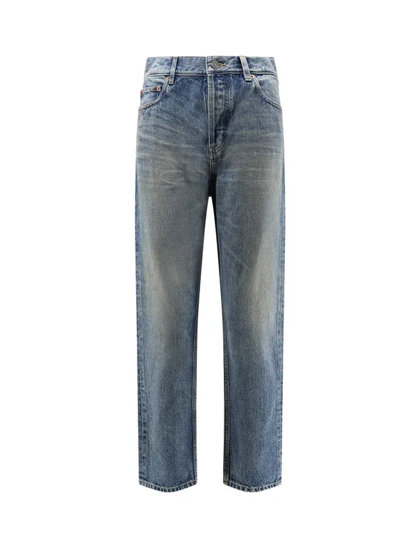 Ankle Midi Blue Denim Jeans - Saint Laurent