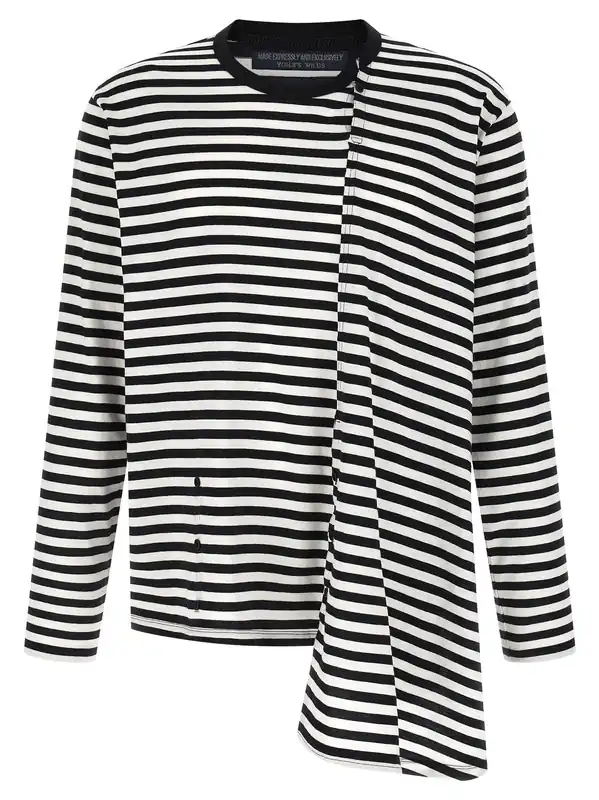 Paneled Sweaters And Cardigans White/Black - Yohji Yamamoto