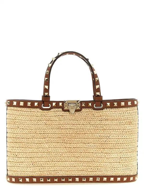 Rockstud Tote Bag Beige - Valentino Garavani
