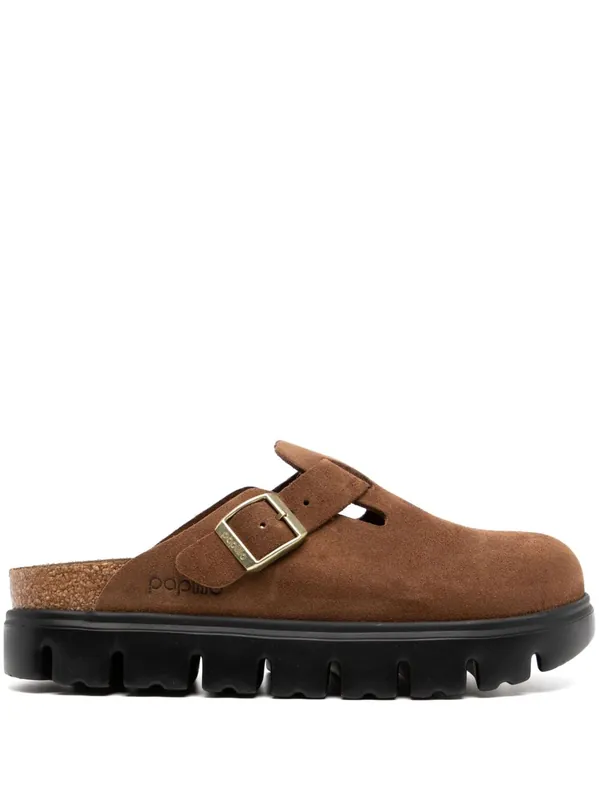 Boston Chunky Suede Leather Slippers - Birkenstock