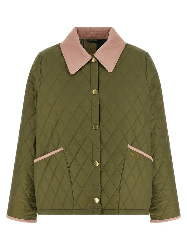 Liddesdale Cropped Icons Puffer Jackets Green - Barbour
