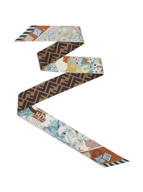 Printed Silk Foulard - Fendi