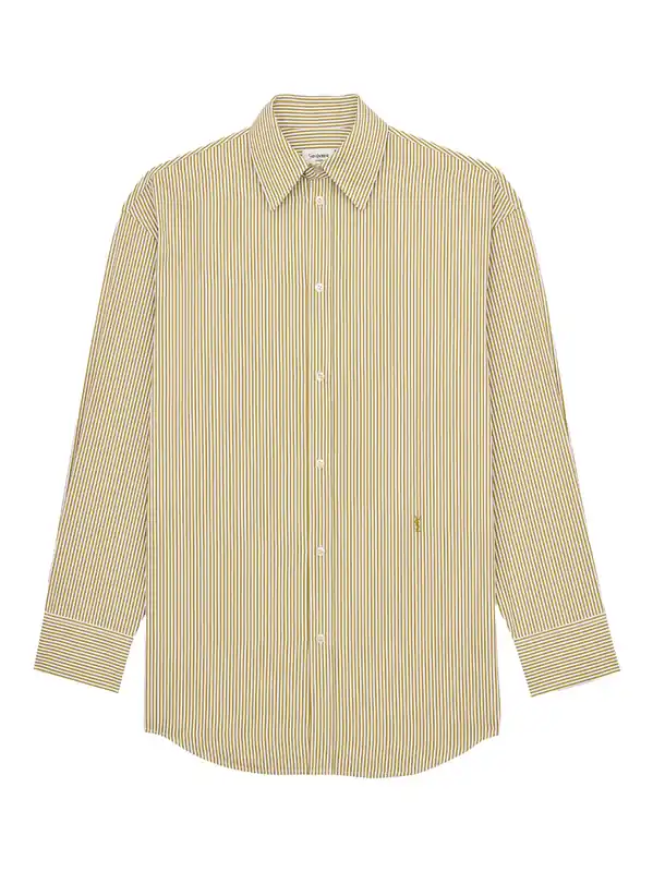 Striped Cotton Poplin Cassandre Shirt - Saint Laurent