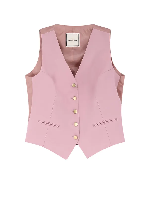 Stretch Virgin Wool Vest - Tagliatore