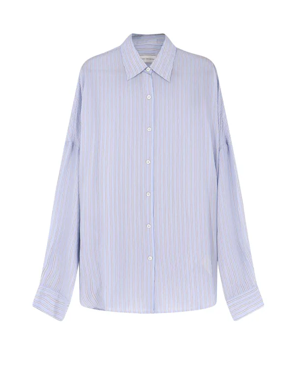 Casia Cupro Shirt With Striped Pattern - Dries Van Noten