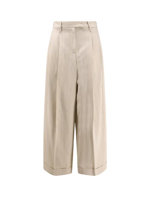 Sartorial Viscose And Linen Trousers - Alysi