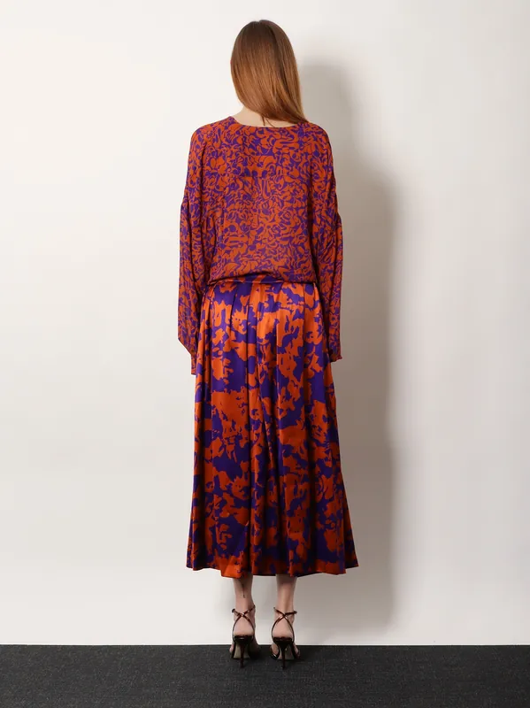 Soni Skirt In Printed Viscose - Dries Van Noten