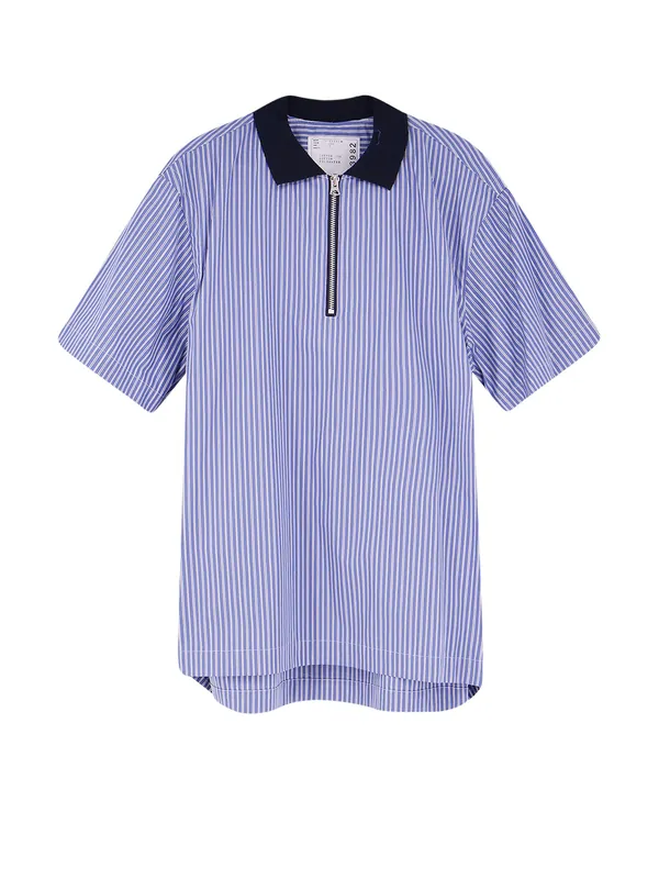 Striped Fabric Polo Shirt - Sacai