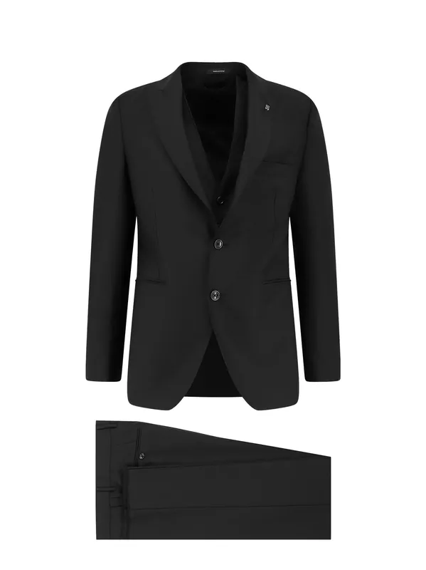 Virgin Wool Suit With Vest - Tagliatore