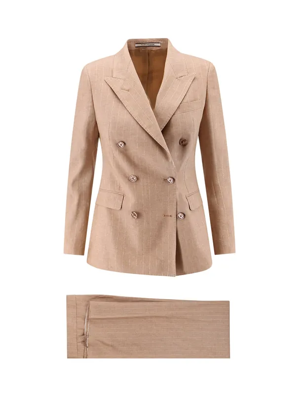 Parigi Pinstripe Linen And Viscose Suit - Tagliatore