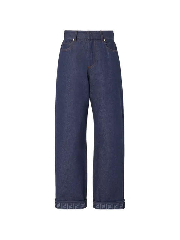 Ff Reverse Denim Jeans - Fendi