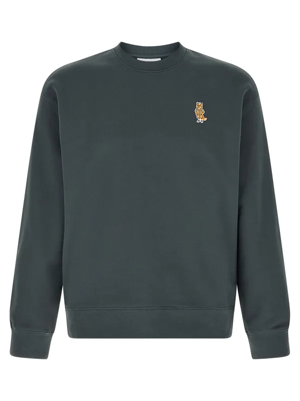 Dressed Fox Sweatshirt Blue - Maison Kitsuné