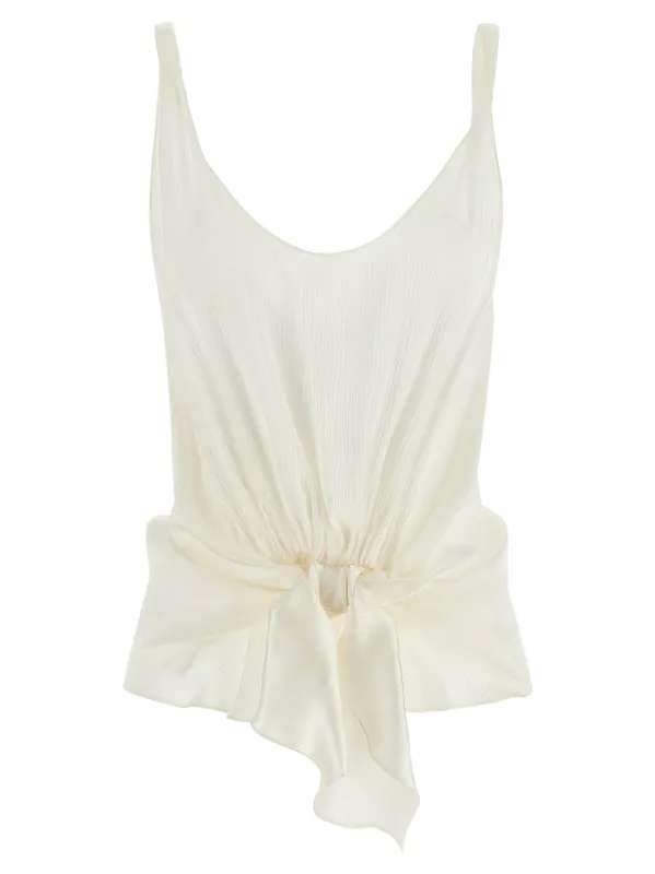 Front Knot Tops White - JW Anderson