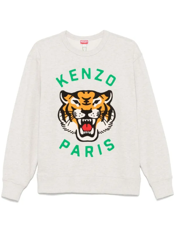Lucky Tiger Cotton Sweatshirt - Kenzo