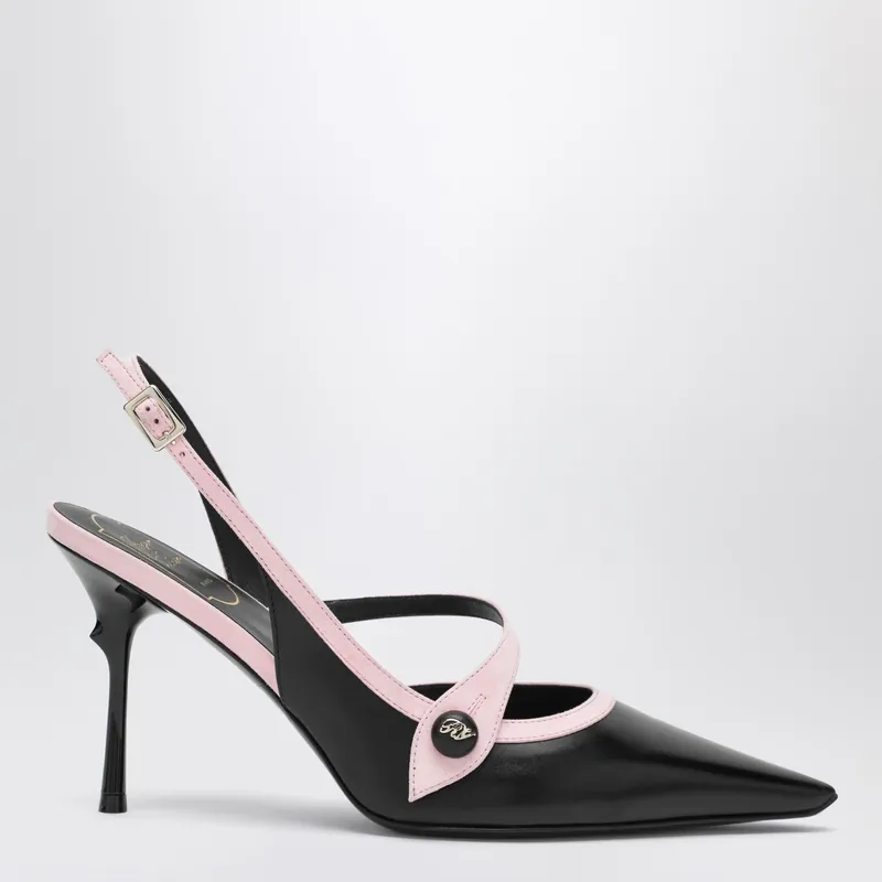 Black/Pink Vivier Slingback Pumps - Roger Vivier