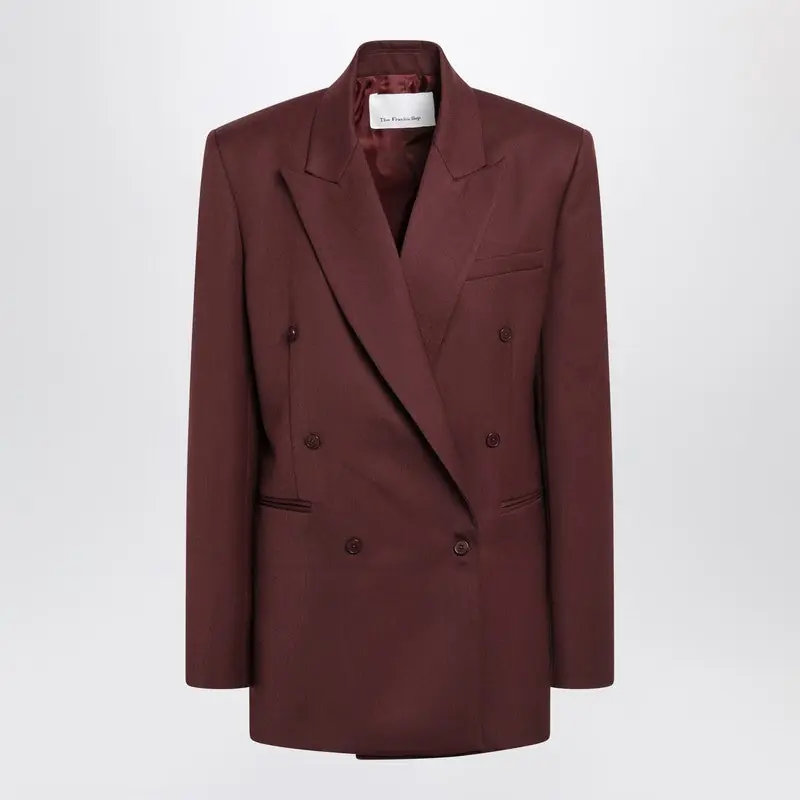 Monterey Burgundy Structured Wool-Blend Jacket