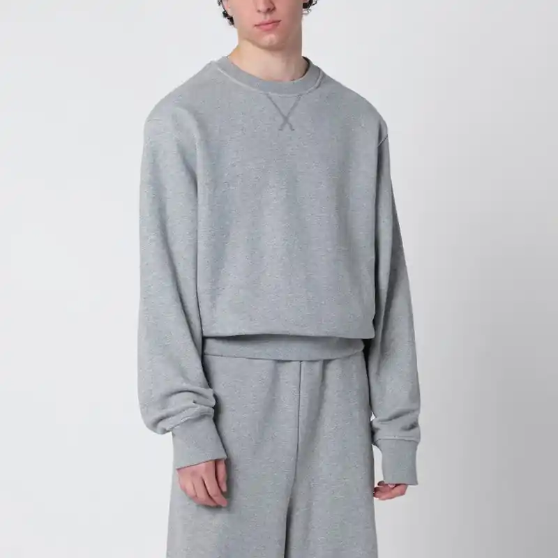 Grey Cotton Crewneck Sweatshirt - Entire Studios
