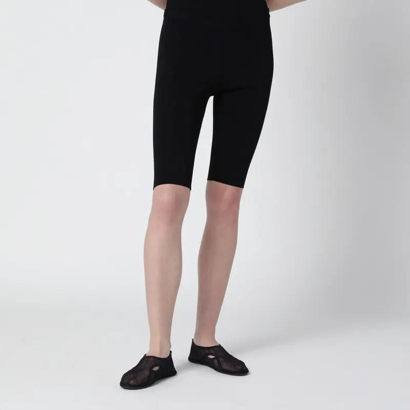 Black Short Leggings In Viscose Jersey - Entire Studios