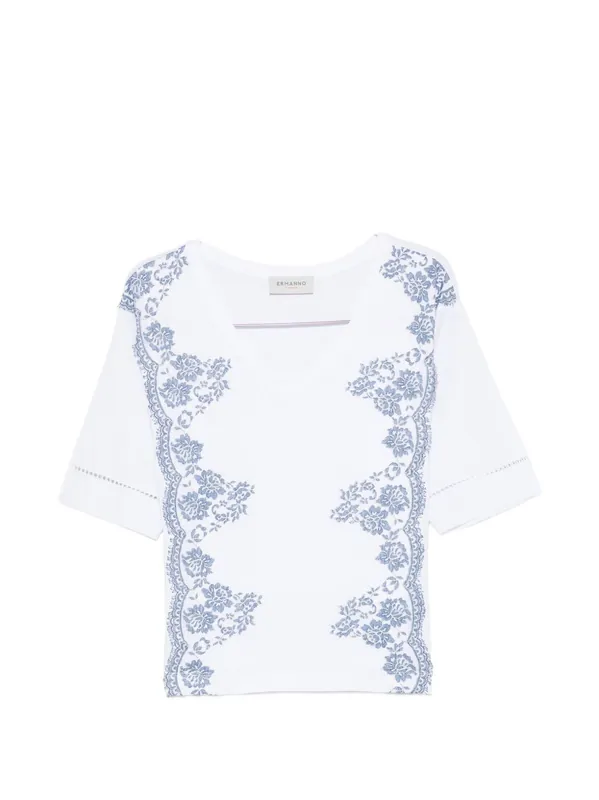 Embroidered Cotton T-Shirt