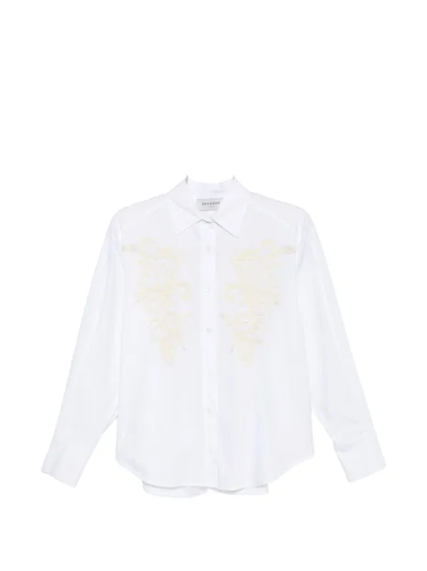 Embroidered Cotton Shirt - Ermanno Firenze
