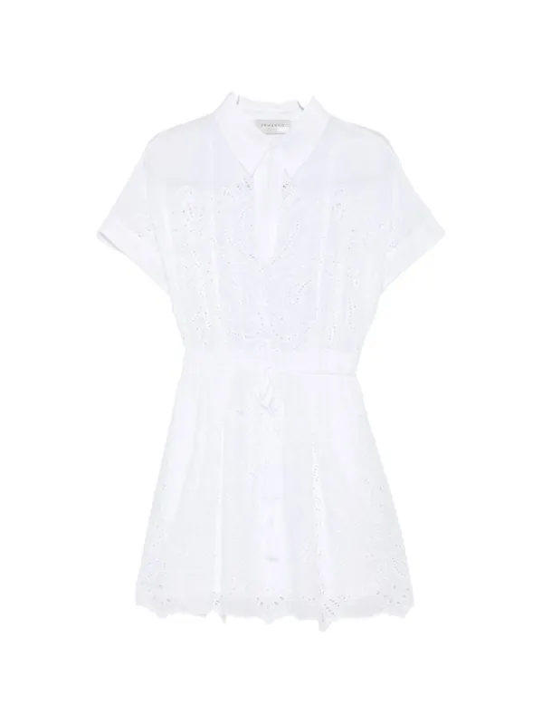 Embroidered Cotton Shirtdress - Ermanno Firenze