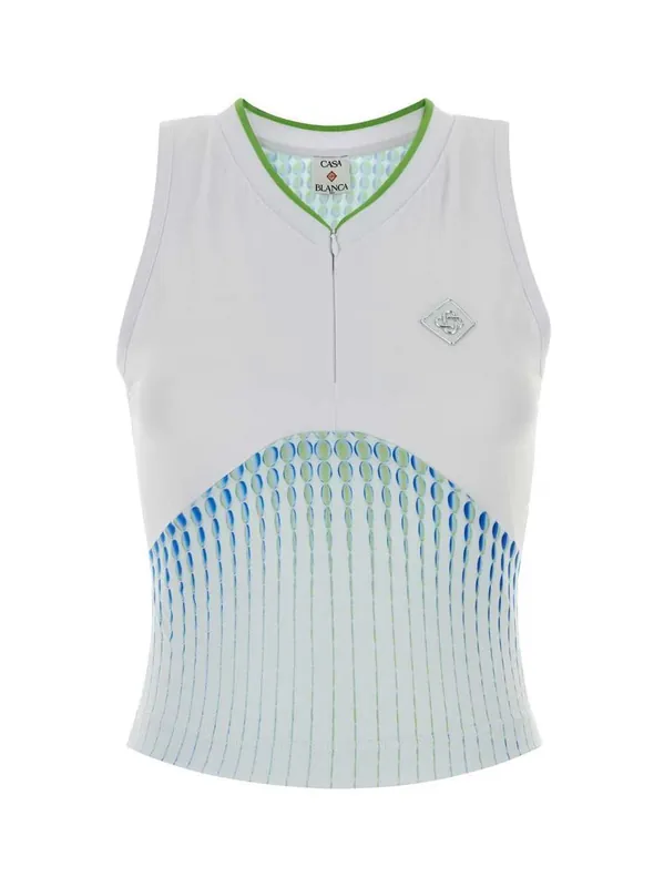 Multicolored Stretch Jersey Top - Casablanca