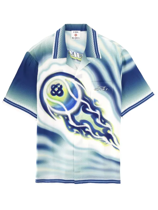 "Flaming Tennis Ball" Shirt - Casablanca