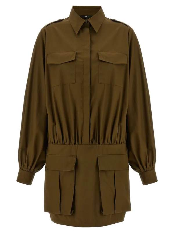 Utility Dresses Brown - 7 For all Mankind