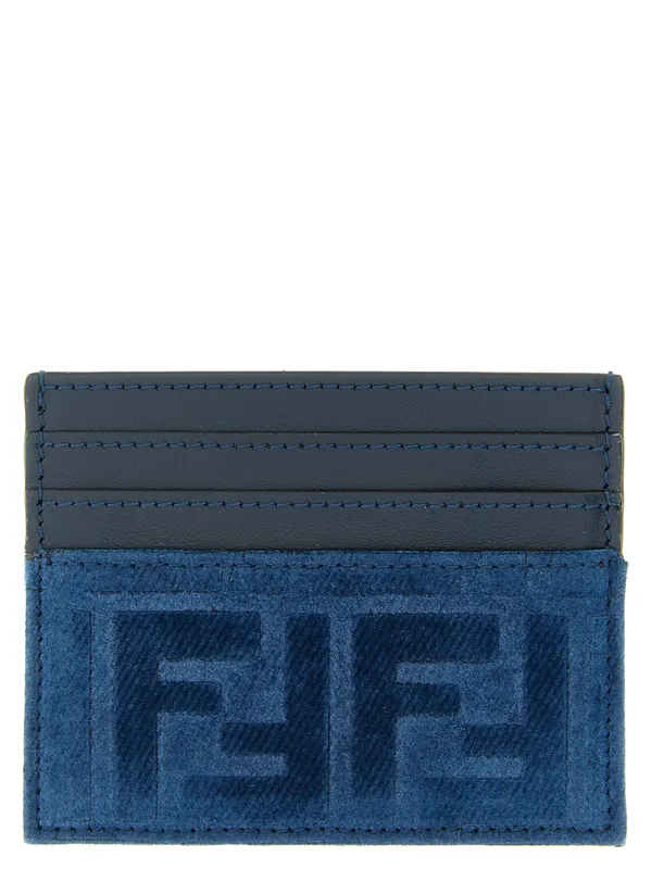 Ff Denim Card Holder Wallets And Card Holders Blue - Fendi