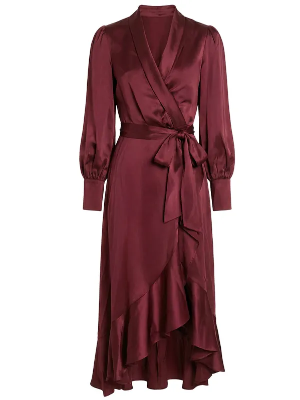 Silk Wrap Midi Dress - Zimmermann