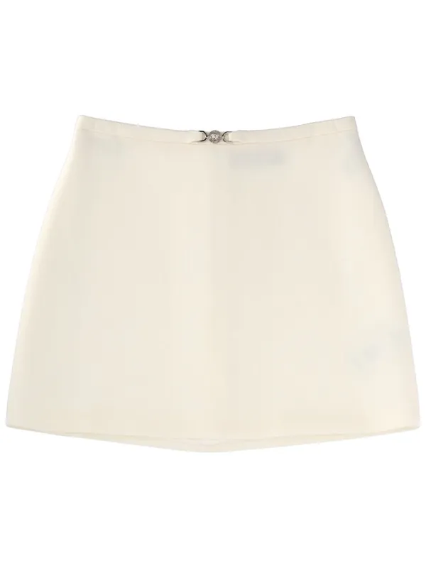Virgin Wool Miniskirt - Versace