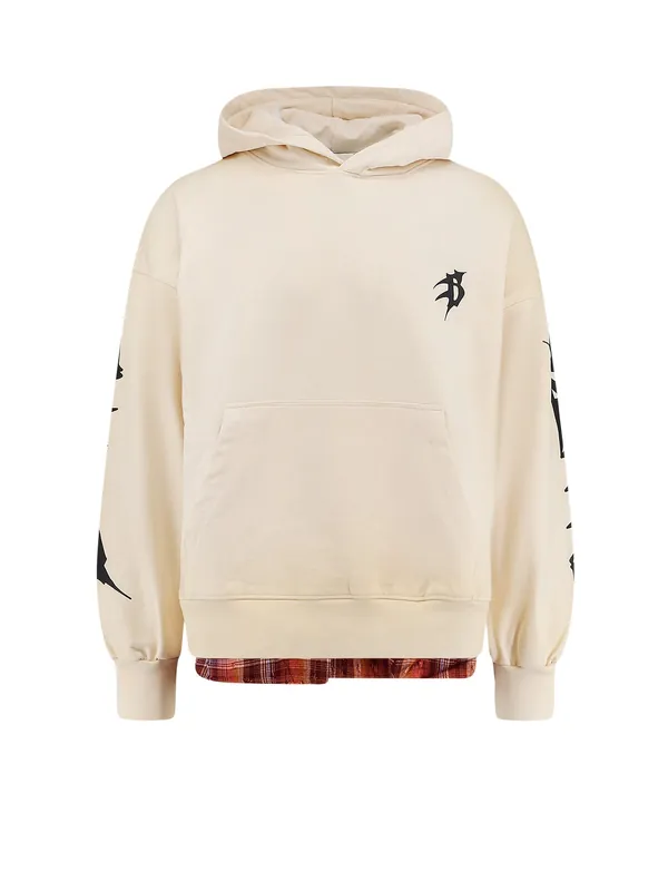 Cotton Sweatshirt With Logo Print On The Front - Barrow