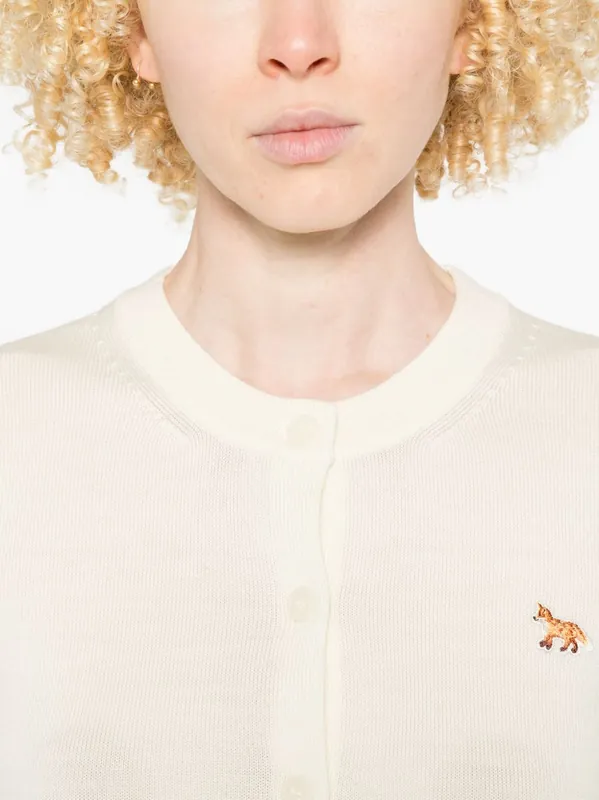 Baby Fox Wool Cardigan - Maison Kitsuné