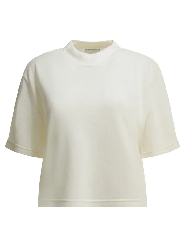 Cashmere Cropped Sweater Knitwear White - Sa Su Phi