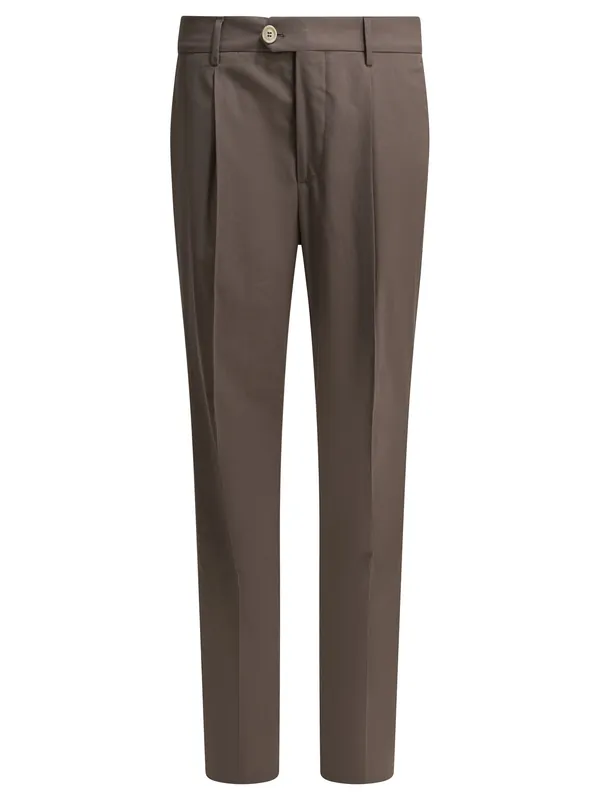 Tailored Pants Trousers Brown - Brunello Cucinelli