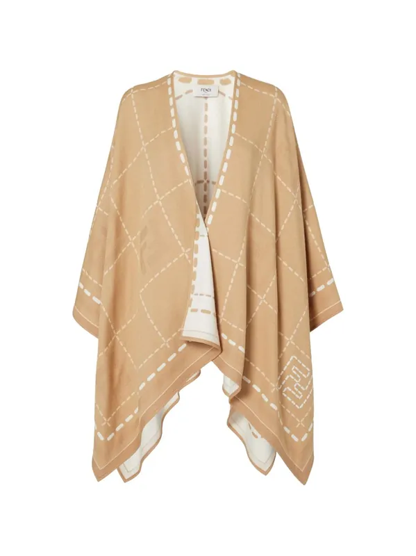 Wool Poncho - Fendi