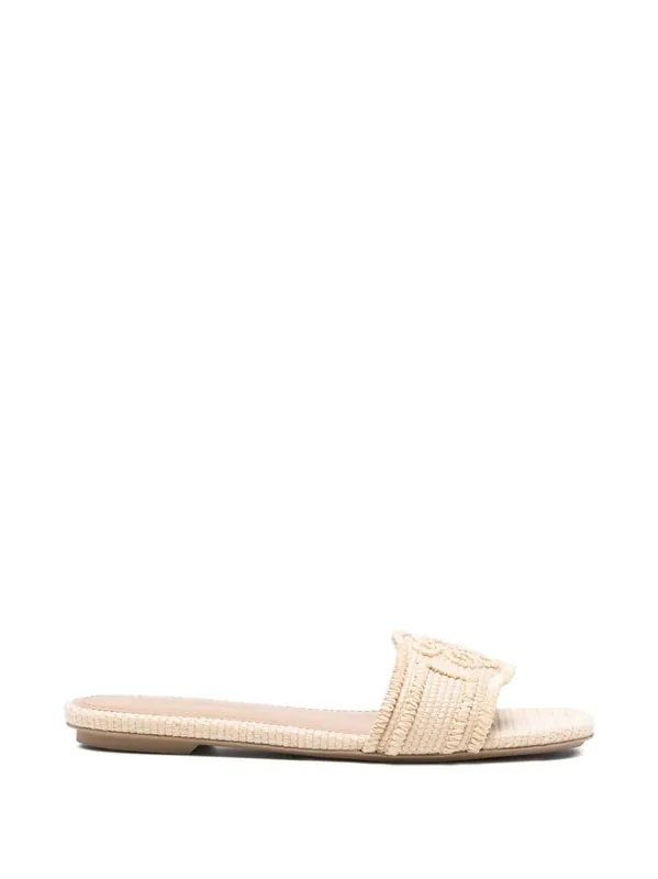 Rafia Flat Sandals - Emporio Armani Exclusive