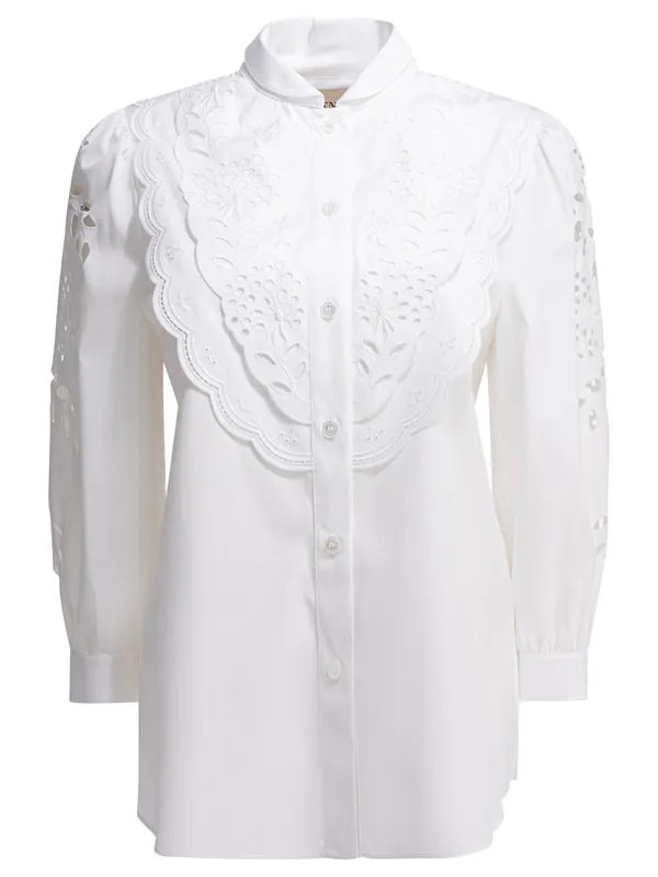 Embroidered Casual Shirt Shirts White - Valentino Garavani