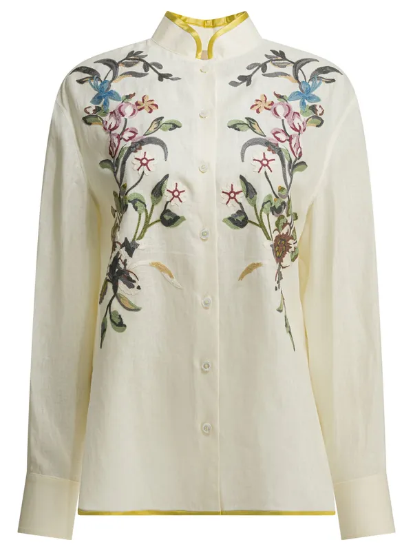 Embroidered Casual Shirt Shirts White - Valentino Garavani