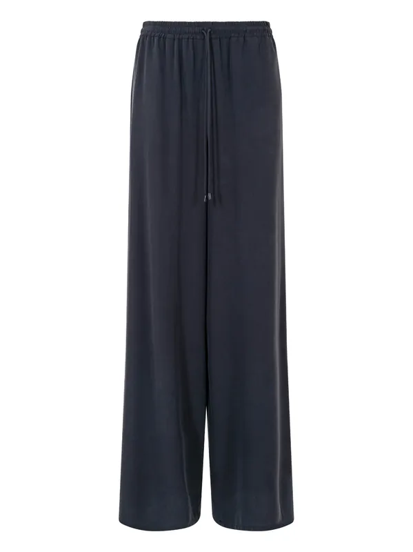 Wide-Fit Washed Silk Trousers