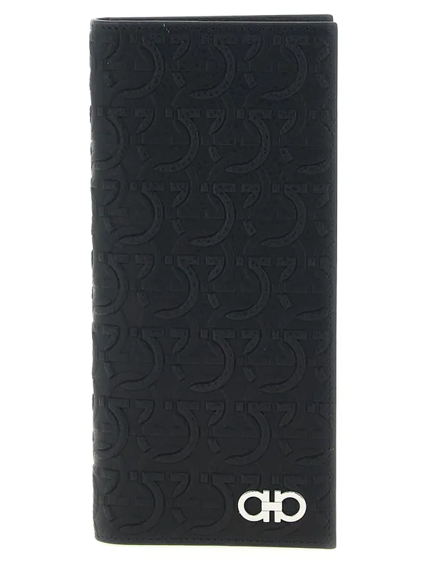 Gancini Wallets And Card Holders Black - Ferragamo
