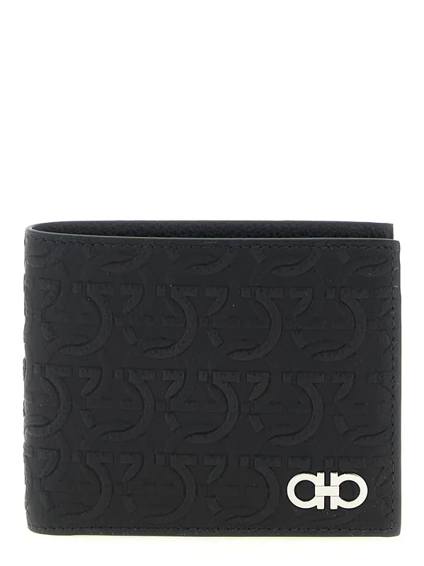 Gancini Wallets And Card Holders Black - Ferragamo