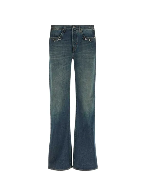 Flared Leg Denim Jeans - Gucci