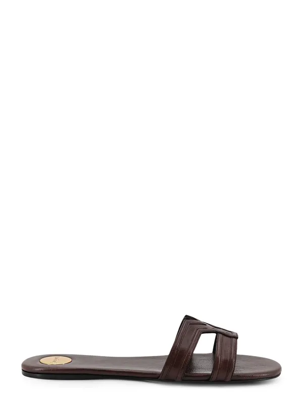 Mabrouka Leather Sandals - Saint Laurent