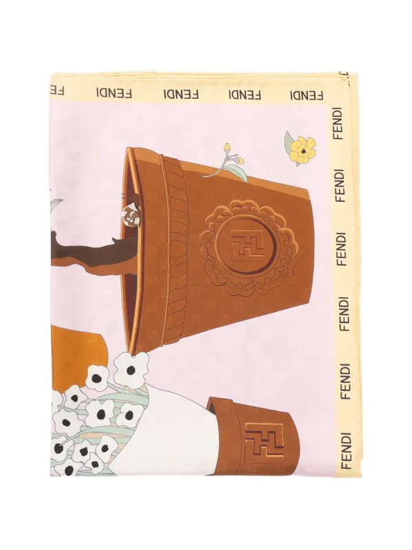 Printed Silk Foulard - Fendi